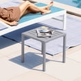 thumbnail image 6 of Crestlive Products 15.7" x 15.7" Outdoor Side Table, All-Weather Aluminum Square Patio End Table, Gray, 6 of 6