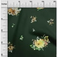 thumbnail image 2 of oneOone Cotton Jersey Dark Green Fabric Florals Diy Clothing Quilting Fabric Print Fabric By Yard 58 Inch Wide, 2 of 6