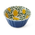 thumbnail image 5 of Pfaltzgraff Tranquil Elegance 12 Piece Stoneware Dinnerware Set Off White with Yellow Flowers and Blue Accents, 5 of 11