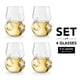 thumbnail image 5 of Copas de vino blanco Final Touch, paquete de 4, 266 ml, sin tallo, 5 of 9