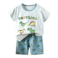 thumbnail image 4 of WOYY Newborn Boys Cotton Shorts Set Cartoon Print Short Sleeve T-Shirt Shorts Outfits, Sizes 3-6M, 4 of 4