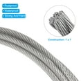thumbnail image 4 of Unique Bargains 4/25' OD 32.8 Ft 304 Stainless Steel Cable Wire Rope with Aluminum Sleeves 7 x 7 Strand Rope Silver, 4 of 7