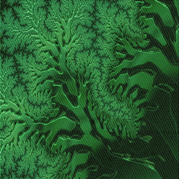 Ahgly Company Machine Washable Indoor Square Transitional Deep Emerald Green Area Rugs, 5' Square