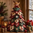 thumbnail image 4 of 2026 New DIY Quilted Christmas Tree Kit, 3D Fabric Patchwork Craft Set for Beginners, Handmade Tabletop Christmas Decorations Ideal for Home Mantel Table Office Display Christmas Gifts, 4 of 7