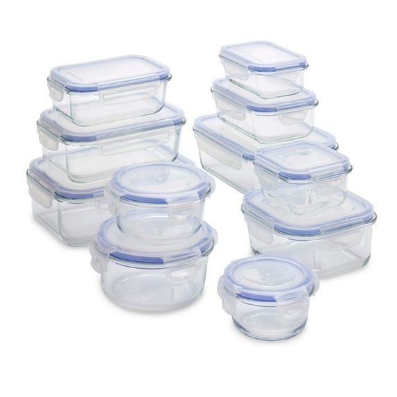1790 Glass Food Storage Containers with Lids, Glass Meal Prep Containers, Airtight Glass Lunch Boxes, BPA-Free & Approved & Leak Proof (22 Piece, 22 Piece (11PK))