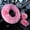 Pink, variant on 3 Pcs Car Steering Wheel Cover & Handbrake Cover & Gear Shift Cover Set Faux Wool Warm Winter