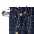 thumbnail image 2 of Valances for Windows Abstract Blue Sky Rod Pocket Short Curtain for Bathroom Living Room Bedroom Shining Stars on Scenery Background 1 Panel 54x18in, 2 of 9