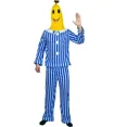 thumbnail image 3 of Conjunto de disfraces de Bananas en pijamas para Hombre, traje de Cosplay divertido, serie de TV, disfraces de Halloween, Carnaval, disfraces de fiesta, espectáculo de escenario, 3 of 4