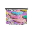 thumbnail image 2 of Food Storage Can - Keep Coffee Tea Flour & More Fresh - Ideal for Cereal Nuts & Pet Food Cute Daisies and Hearts900ml, 2 of 9