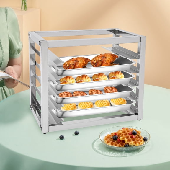 5 Tiers Baking Tray Racks Stainless Steel Sheet Pan Shelf Commercial Rectangular Bakery Rack