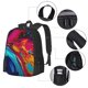 thumbnail image 2 of Disketp Colorful Abstract Swirls Mochila Minimalista de Gran Capacidad, Mochila de Viaje para Escuela, Trabajo o Uso Diario, 2 of 6