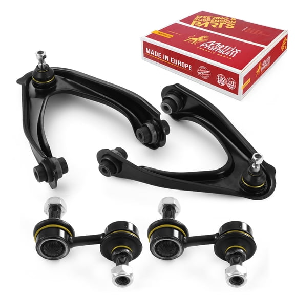 Metrix Premium Chassis Parts - 4 PC Front L R Upper Control Arm Front Sway Bar Stabilizer End Link Kit Fits 97-01 Honda CR-V