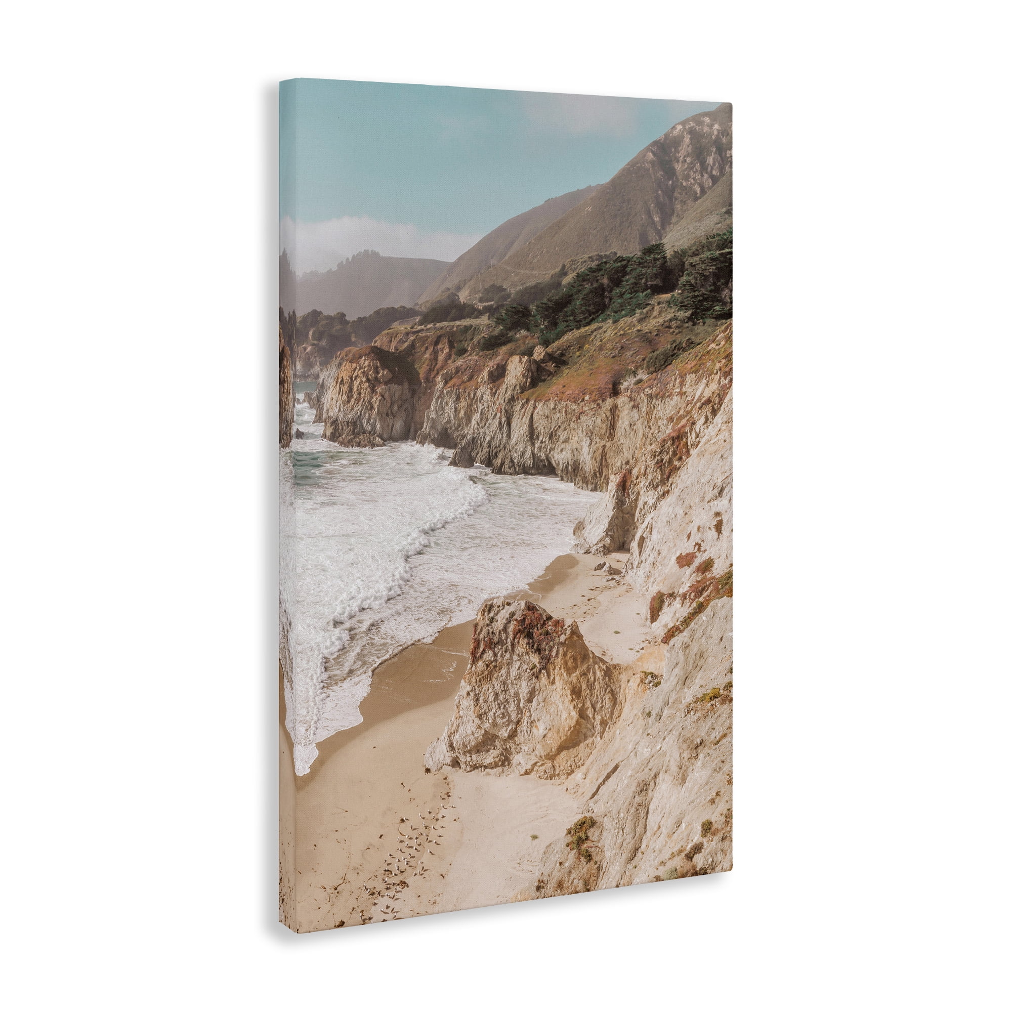 Stupell Industries Rocky Ocean Cove Landscape & Nature Photography Wrapped Canvas Art Print Wall Art, 20 x 30