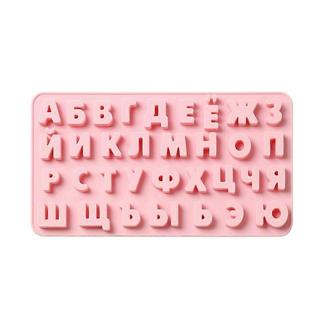 Silicone Chocolate Molds Russian Letters Shape Fondant Moulds Non-stick Silicone Candy Mould Kitchen Baking Accessoires