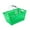 Green, variant on Shopping Basket Grocery Basket Organizer Ergonomic Handle PP Iron Material for Mall Retail Shoppers