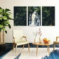 thumbnail image 4 of IDEA4WALL 3 Piece Nature Canvas Wall Art Waterfall in Forest Canvas Prints Modern Home Wall Decor, 16"x24", 4 of 5