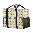 thumbnail image 5 of FORMRS Tote Bag for Women Large Capacity Canvas Travel Foldable Carry On Shopping Handbag, Yellow Symmetrical Stars, 5 of 8