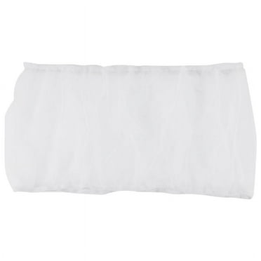 Bird Cage Cover Seed Catcher Bird Cage Mesh Net Cover Skirt Guard (White-M)