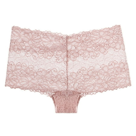 

XINSHIDE Women Lace Panties Pink Lingerie Thongs Briefs 1-Pack Sexy Lingerie Panty