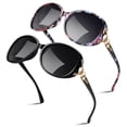 thumbnail image 3 of 2026 Retro Oversized Butterfly Polarized Sunglasses for Women Elegant Ladies Shades-2 Pairs, 3 of 7