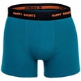 thumbnail image 2 of Happy Shorts Calzoncillos para Hombre, Paquete de 3 - Retro Jersey, Cintura con Logotipo Naranja/Negro/Turquesa 2XL (XX-Large), 2 of 7