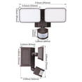 thumbnail image 3 of LEONLITE 28W LED Security Light with GFCI Outlets, Motion Sensor & Dusk to Dawn Flood Lights Outdoor, Adjustable 2-Head, Wet Location, 5000K, 3 of 9