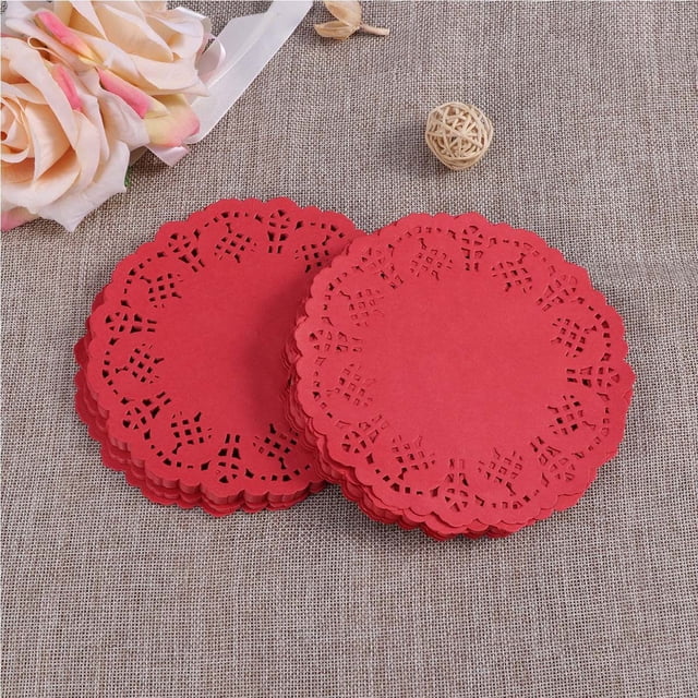Houderco 100Ud Doilies Decorativos Redondos Para Con Material Alimentario De Calidad