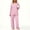 Pink, variant on Xdegoge Womens Casual Two Piece Outfits Crewneck Long Sleeve Tunic Top and Wide Leg Sweatpants Set with Pockets Comfy Relaxed Fit Fall Loungewear Sweatsuits