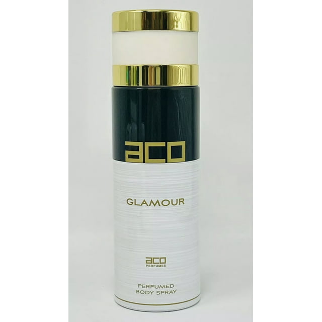 aco GLAMOUR perfumer Body spray 200 ml Expired 2025 made in U.A.E