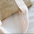 thumbnail image 2 of 3 Bolso simple del verano tejido bolso de paja bolso de mano bolso de hombro para acampar, 2 of 5