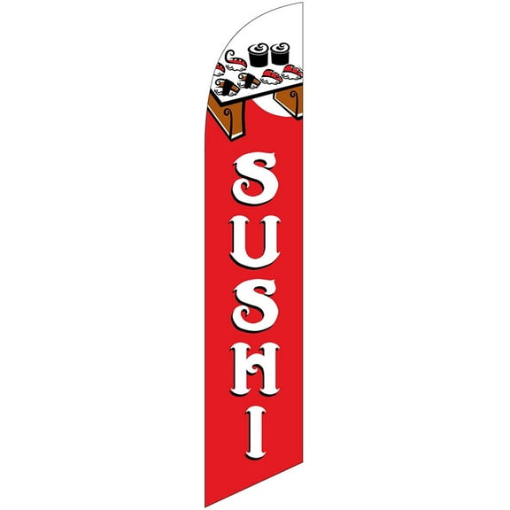 Sushi Feather Banner Swooper Flag - NO WIND REQUIRED - Replacement FLAG ONLY