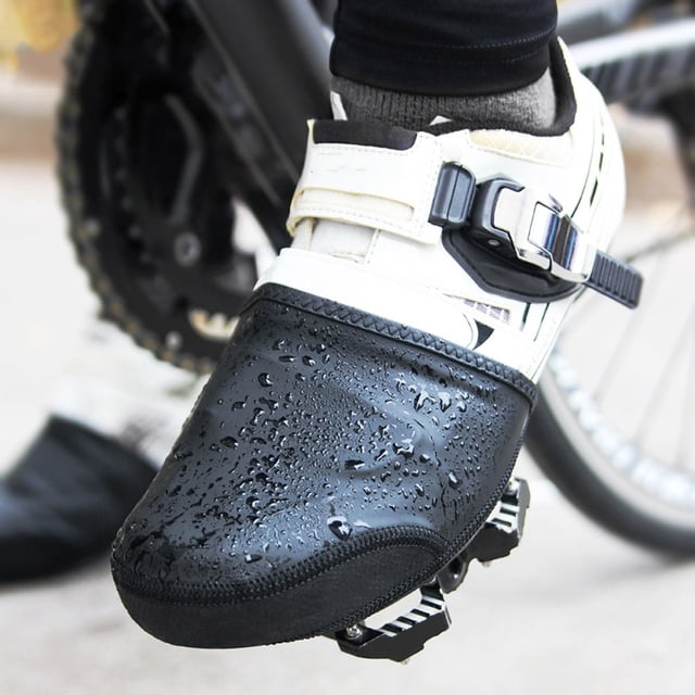 Bicycle Self Lock Pedal Shoe Covers Windproof Waterproof Heat-insulation Anti-slipWarmer Half-toe Cover Bike Riding Accessories