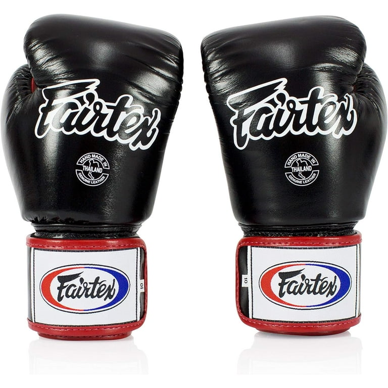 Fairtex Muay Thai-Style Sparring Gloves 14 oz Black / White