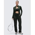 thumbnail image 3 of CRZ YOGA Butterluxe Womens Cropped Slim Fit Workout Jacket Track Athletic Full Zip Up Tops, 3 of 4