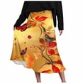 thumbnail image 3 of TaTaai Women's Versatile Printed Midi Skirt with Side Zipper, Breathable Lightweight Material, and Easy Casual Style Gift, 3 of 7