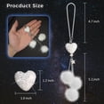thumbnail image 2 of Bling Car Accessories for Women,Happon Cute Car Accessories, Car Mirror Decor Hanging Charms, Car Rear View Mirror Hanging Ornament, Bling Rhinestone Ball and Pink Fluff Balls Car Accessories, 2 of 7