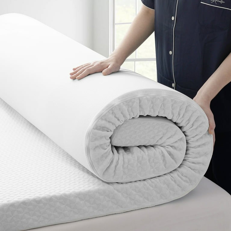 SOPAT 3 Inch Memory Foam Mattress Topper King Size,7-Zone High Density  Cooling Gel-Infused Mattress Pad,with Removable & Washable Bamboo Fiber  Cover 