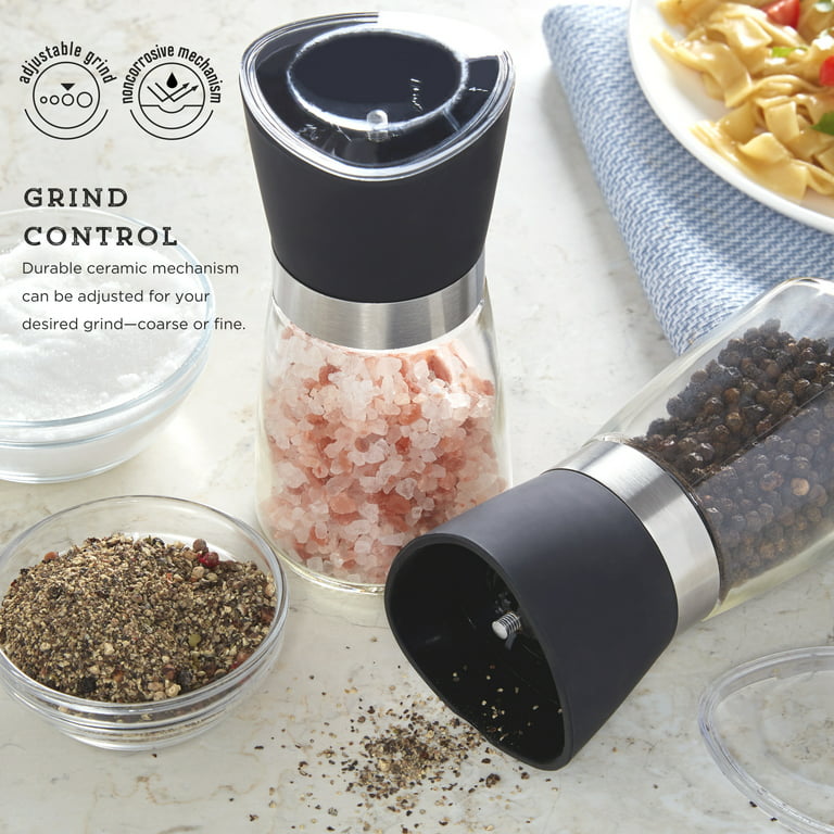 Grind Black Salt-Pepper Grinder Set of 2