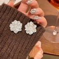 thumbnail image 7 of Fashion Jewelry White Flower Earrings Women's Summer New Trendy Niches Earrings 2025 French Earrings, 7 of 7