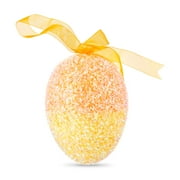 Way To Celebrate Easter 6" Orange & Yellow Ombre Tinsel Egg Ornament