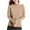 Khaki, variant on RYRJJ Women's Seamless Sweater Mock Neck Long Sleeve Knitted Pullover Sweaters Fall Winter Warm Soft Base Layer Shirt Tops(Orange,M)