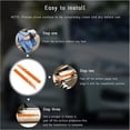 thumbnail image 3 of Yazoeia 2PCS Car Rear View Mirror Stickers, Waterproof Auto Side Rearview Mirrors Decal Stripes, Universal Anti-Collision Striped Automotive Warning Stripes for Most Vehicles (Orange) CJC912-114722, 3 of 6