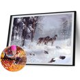 thumbnail image 1 of Cuadros Decorativos 5D Kit Rhinestone Imagen DIY Lobo en la nieve Full Round Drill Art Diamond Painting Tmvgtek embutido en tela, 1 of 9