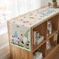 thumbnail image 6 of Table Runners 108 Inches Long Dress Scarves, Happy Easter Farmhouse Coffee/Dining/Kitchen Table Runner for Living Room, Green Blue Gnomes Bunny Flowers Striped 13x108 Inch, 6 of 9