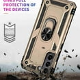 thumbnail image 6 of Decase For Samsung Galaxy S22,Shockproof Soft TPU Armor Slim Metal Ring Stand PC Back Case Cover,Gold, 6 of 8