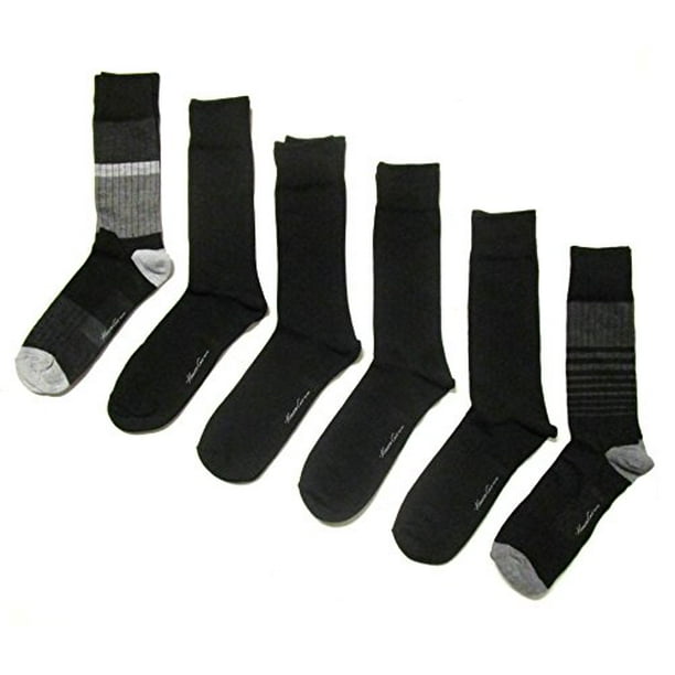 Cole Cole Men's 6pack Ribbed Dress Socks (Black