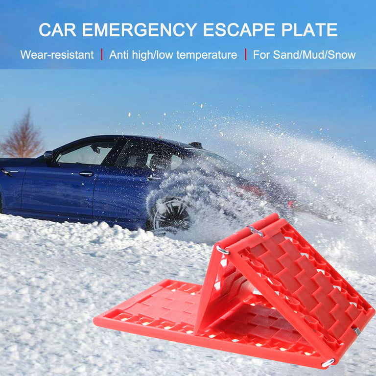 2pcs Car Tire Traction Mats For Mud/snow/sand Emergency Escape