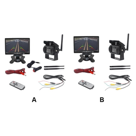 Backup Camera Portable Wireless 6W 7-inch Screen Remote Trailer ...