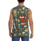 thumbnail image 4 of Fotbe Cute Animal Forest Men's Camiseta sin Mangas Estampada para Hombres, Playera Casual para Gimnasio, Entrenamiento, Playa-XX-Large, 4 of 7