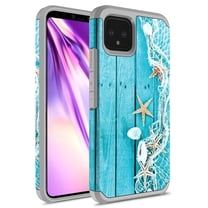 Google Pixel 4 XL Case, Kaesar Slim Hybrid Dual Layer Shockproof Hard Cover Graphic Fashion Cute Colorful Silicone Skin Cover Armor Case for Google Pixel 4 XL (Starfish)